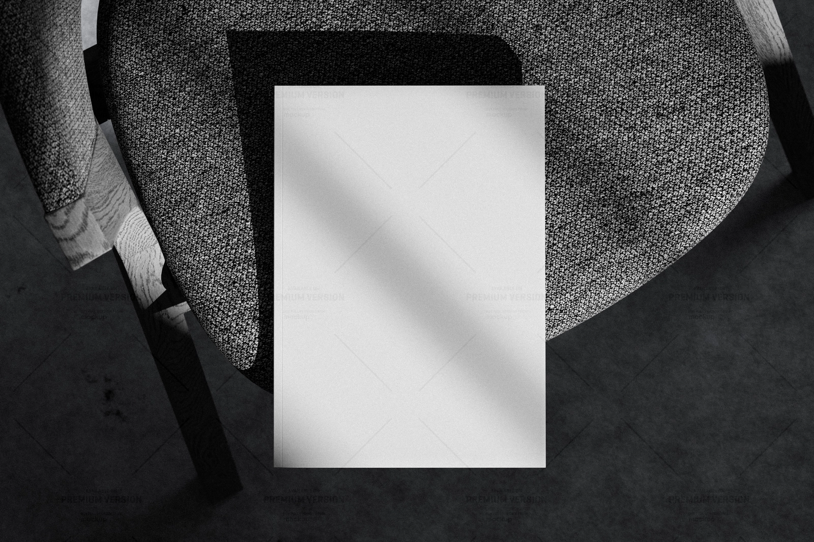 A4 Magazine Cover Mockup From Top View