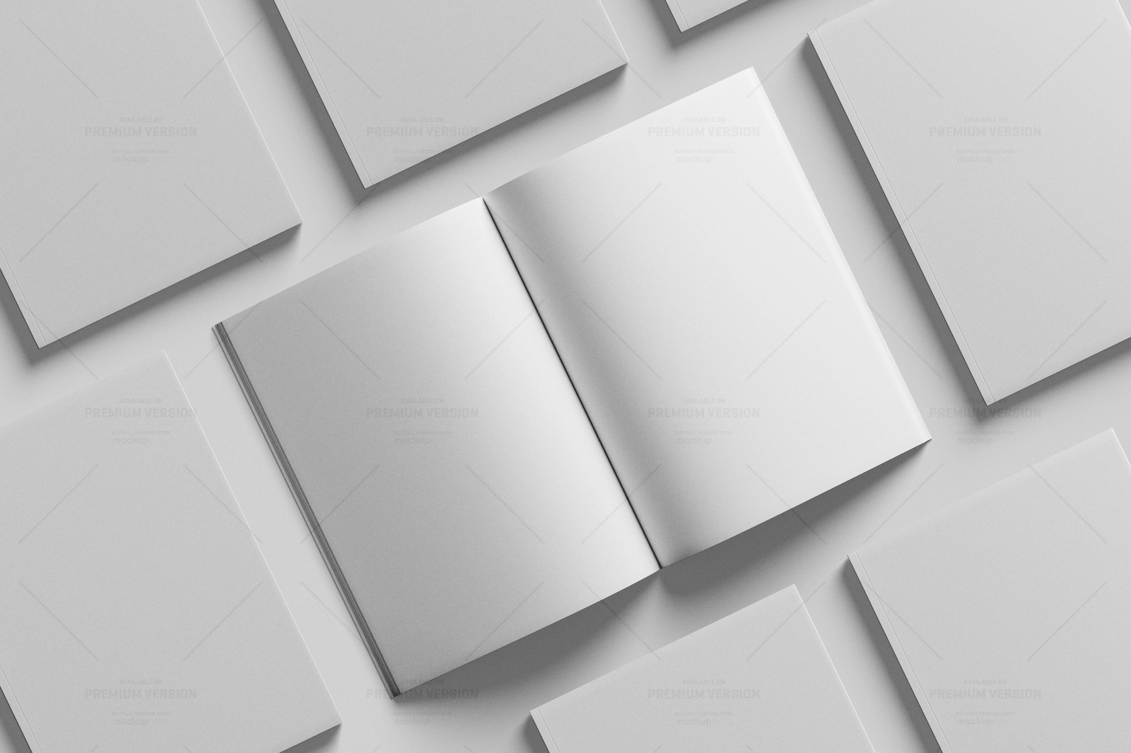 EMBER / A4 Magazine Mockup Grid View