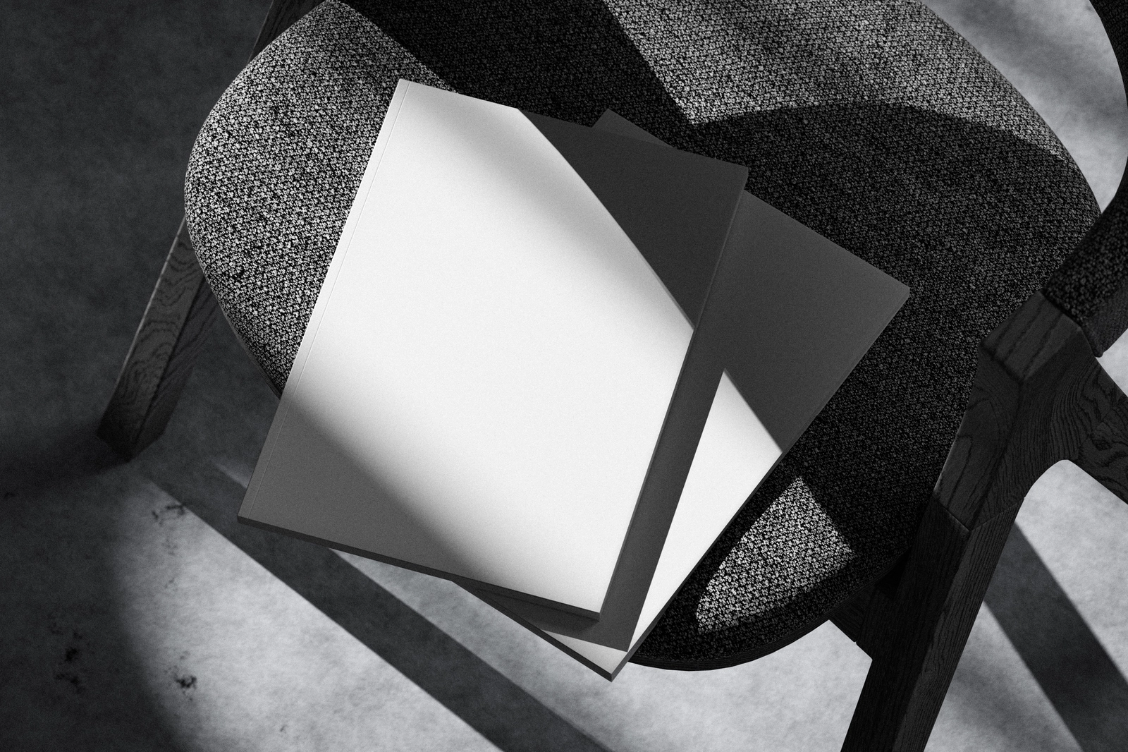 Free A4 Magazine Cover Mockup On Chair