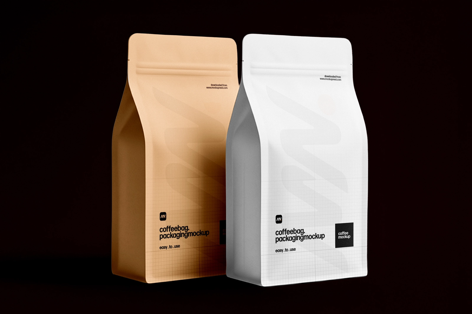 Free Minimal Coffee Bag Packaging Mockup