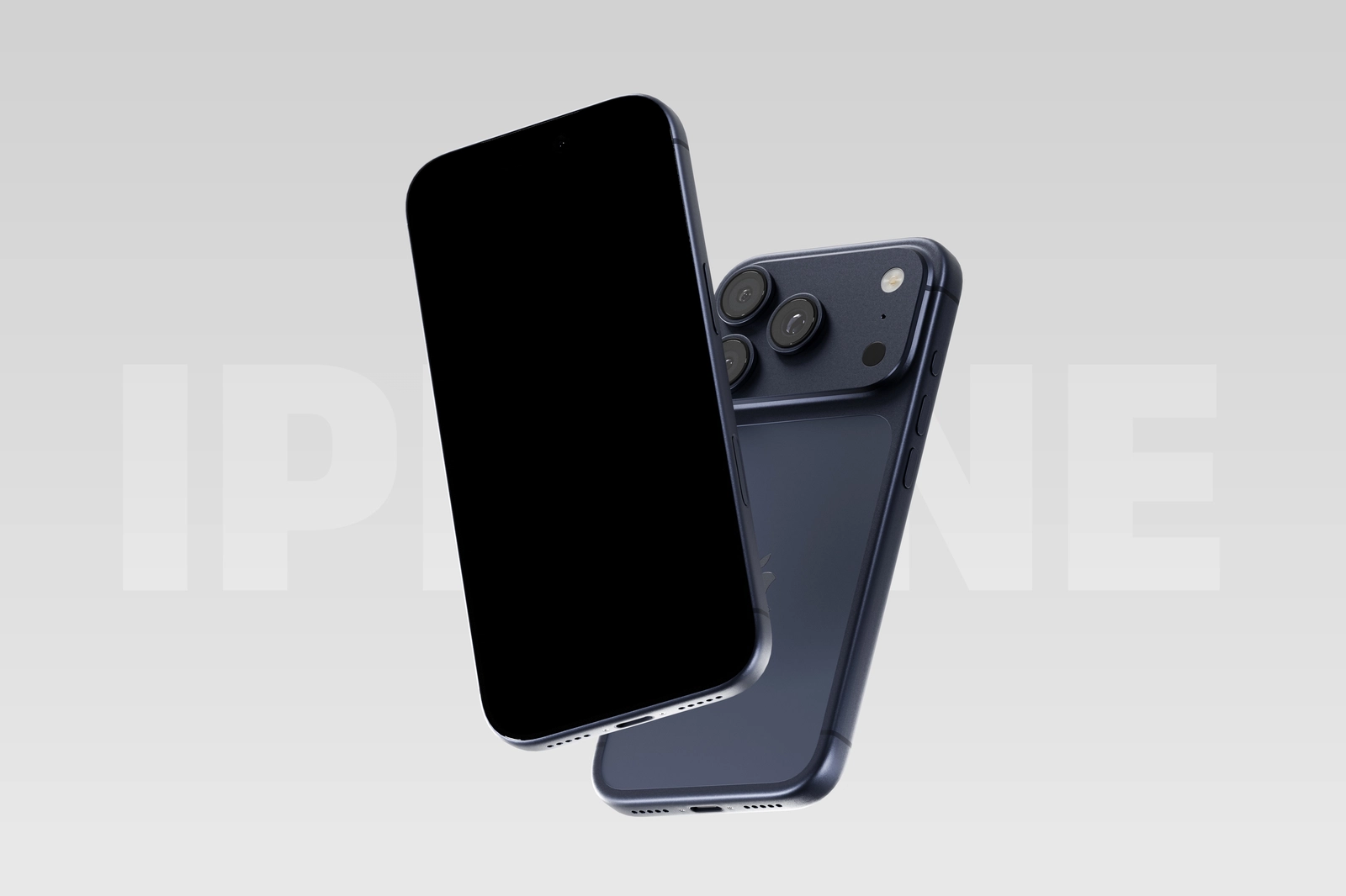 Free iPhone 17 Pro Mockup PSD Blue Color