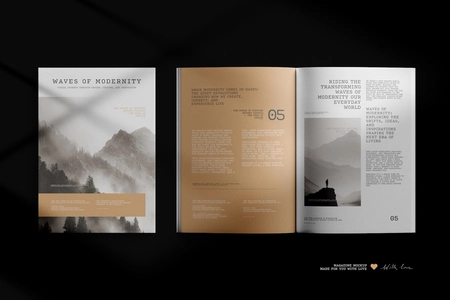 Ember A4 Magazine Mockup Top View