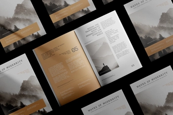 EMBER / A4 Magazine Mockup Grid View