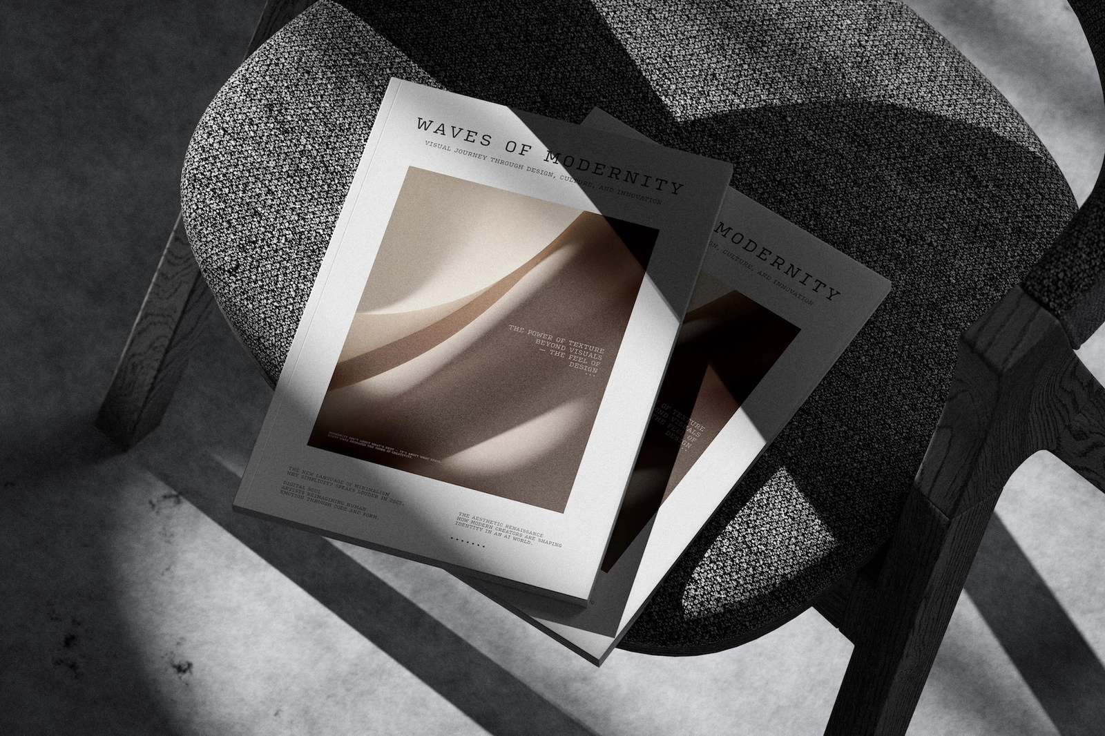 Free A4 Magazine Cover Mockup On Chair