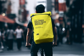 Food Delivery Bag Backpack Mockup
