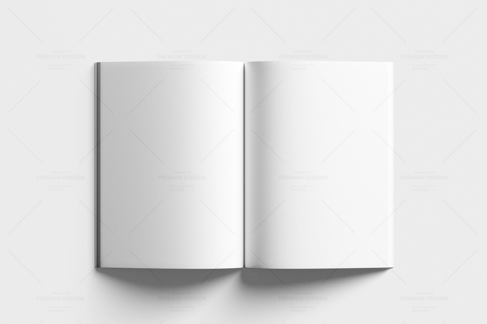 EMBER / Open A4 Magazine Mockup Top View