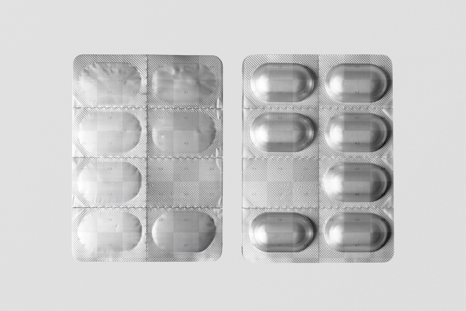 Medicine Capsule Blister Mockup