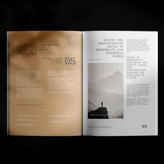 EMBER / Open A4 Magazine Mockup Top View