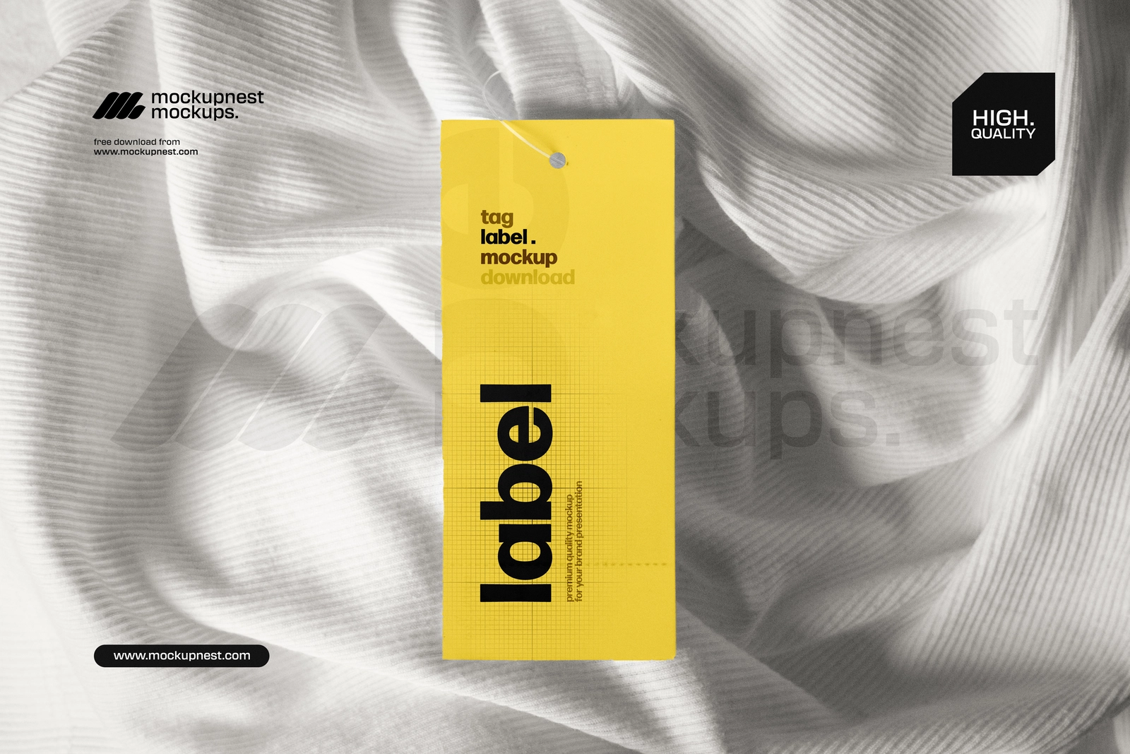 Free Clothing Tag Mockup