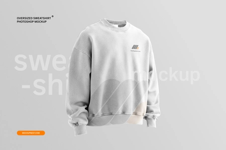 Free Oversized Sweatshirt Mockup