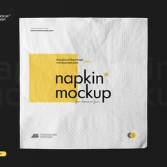 Free Square Paper Napkin Mockup