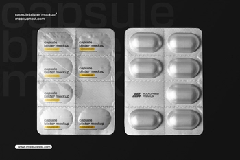 Medicine Capsule Blister Mockup