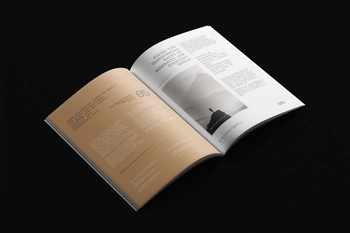 EMBER / Open A4 Magazine Mockup