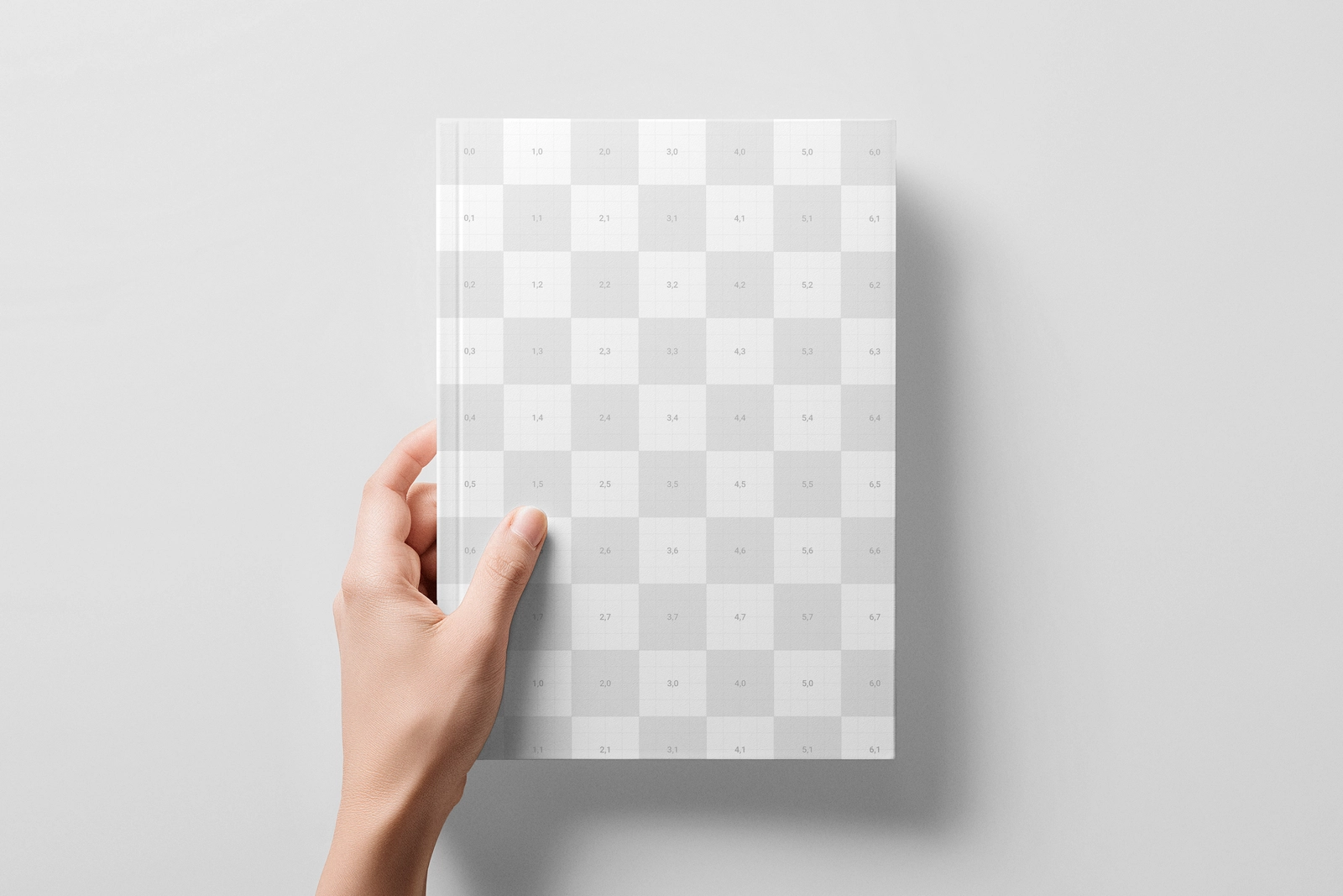 Free A5 Book Cover Mockup In Hand