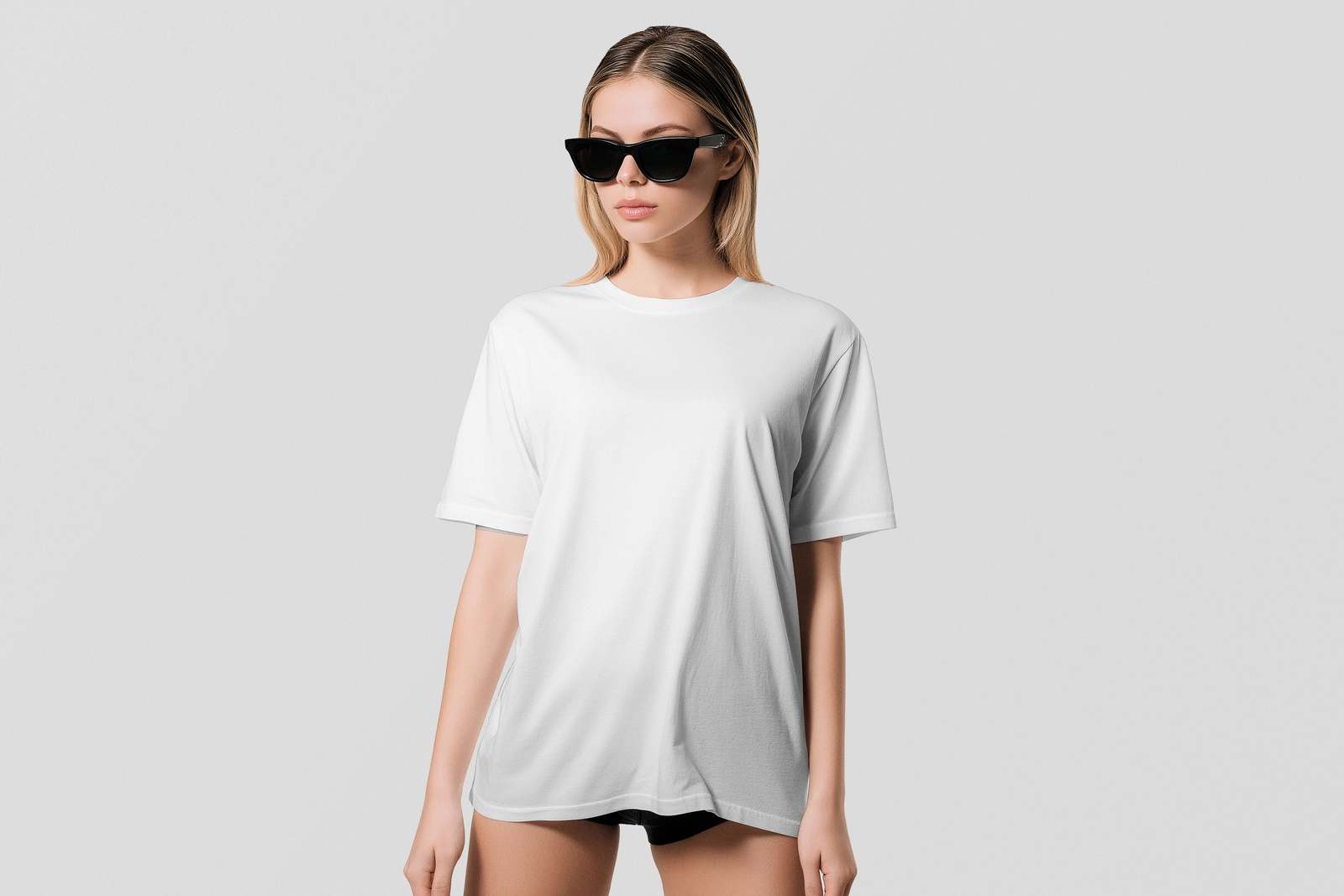 Women’s T Shirt Mockup on Clean Studio Background