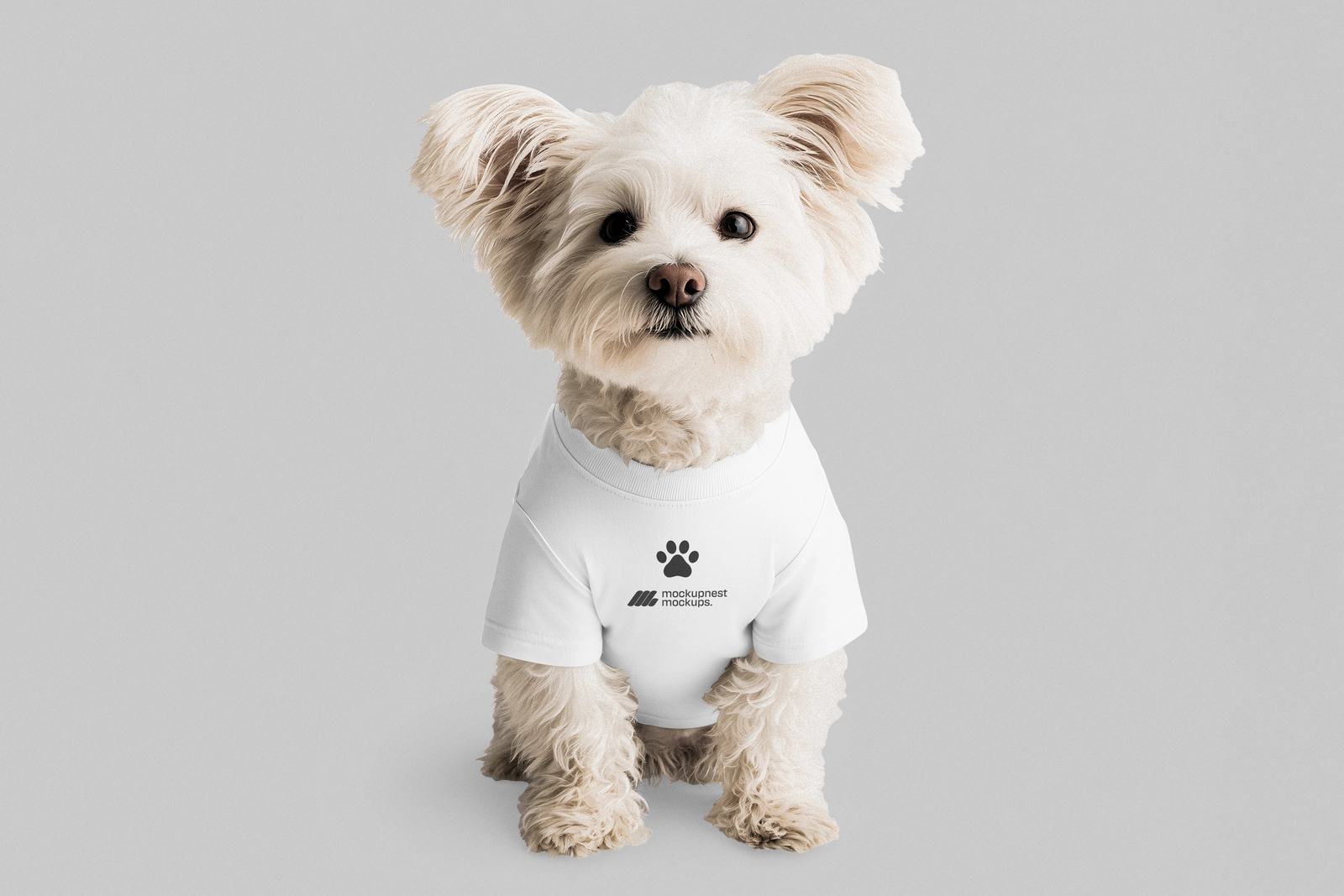 Pet Dog T Shirt Mockup in Clean Studio Background