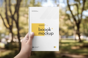 Free 6×9 Book Cover Mockup In Green Background