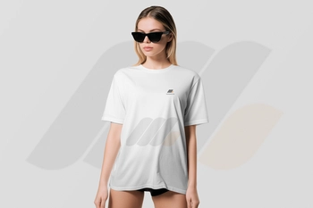 Women’s T Shirt Mockup on Clean Studio Background