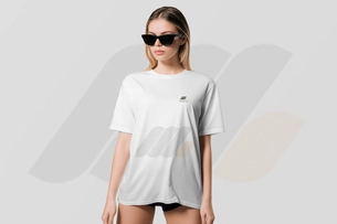 Women’s T Shirt Mockup on Clean Studio Background