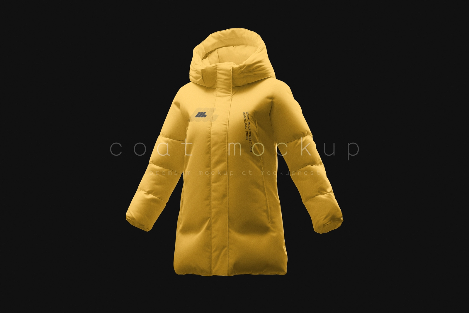 Women Long Coat Mockup