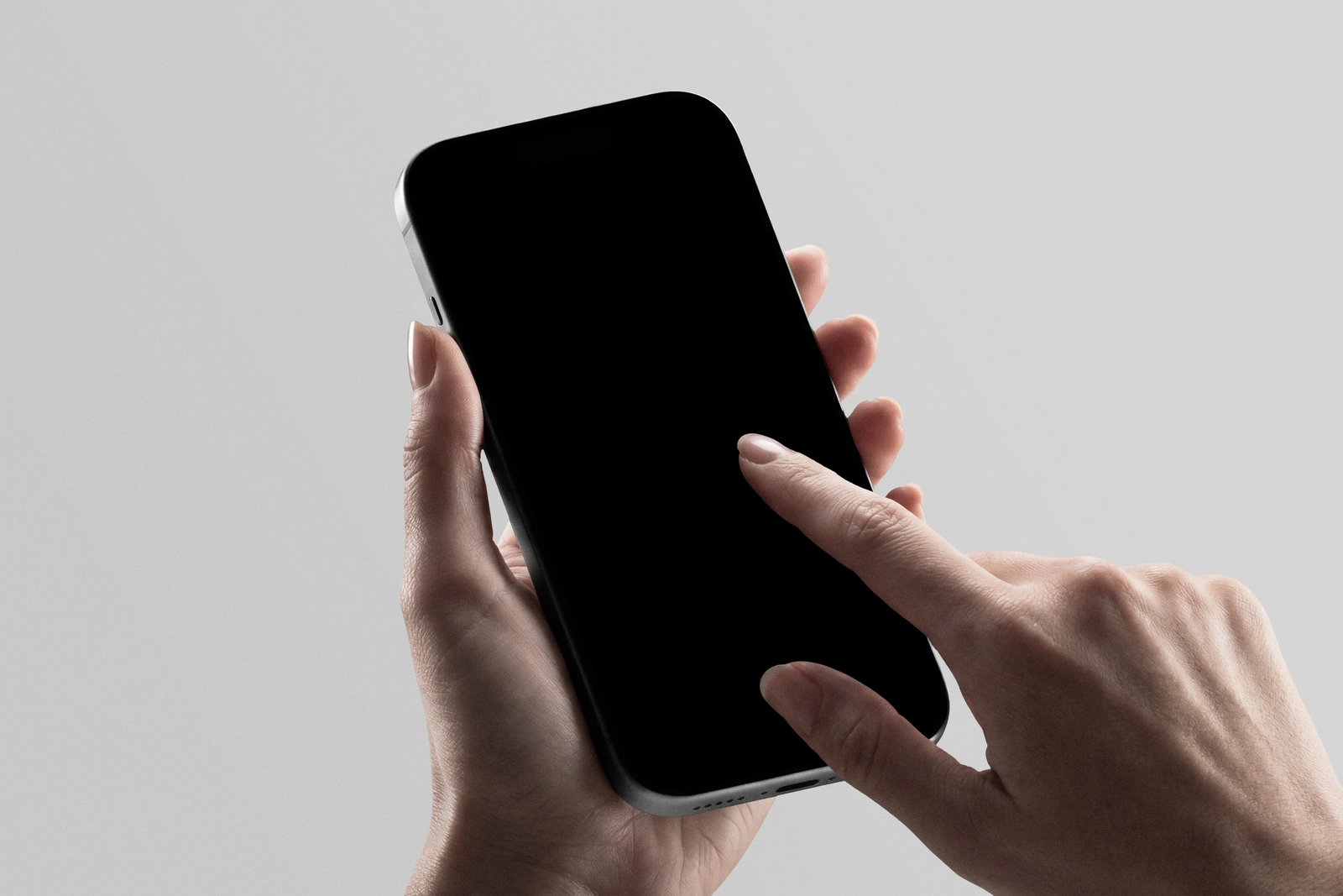 iPhone 17 Pro Holding By Hand Mockup