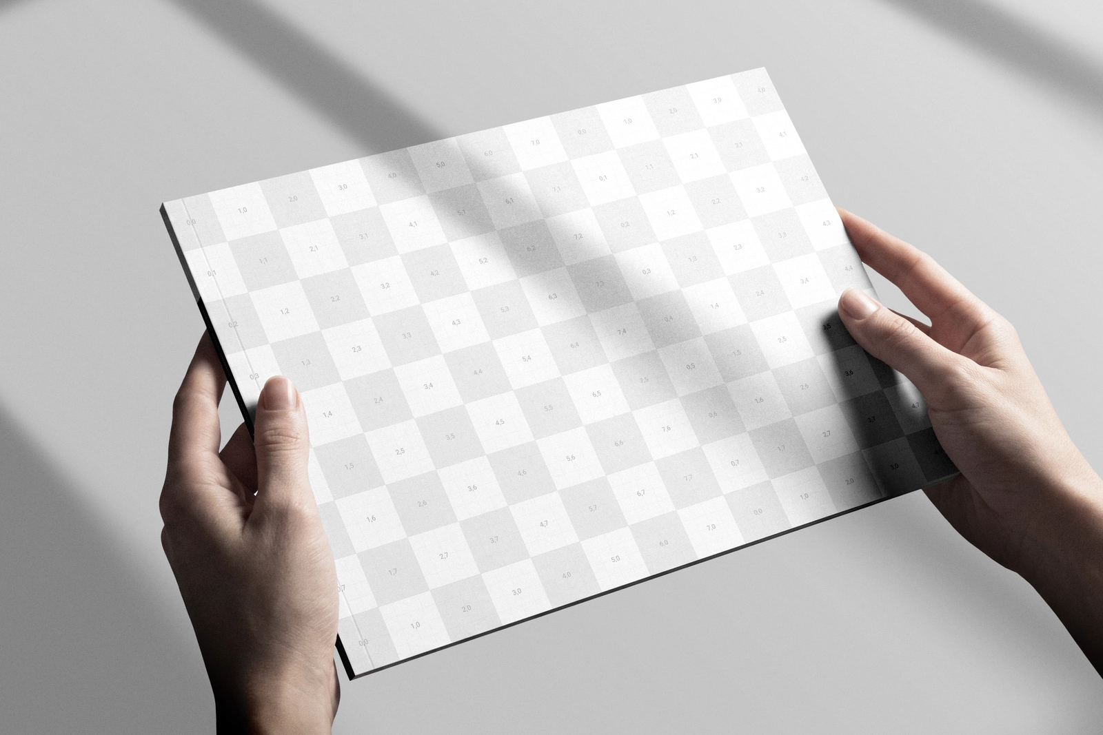 A4 Landscape Magazine Cover Holding By Hand Mockup