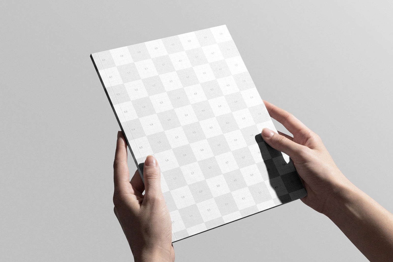 US Letter Magazine Cover Holding By Hand Mockup