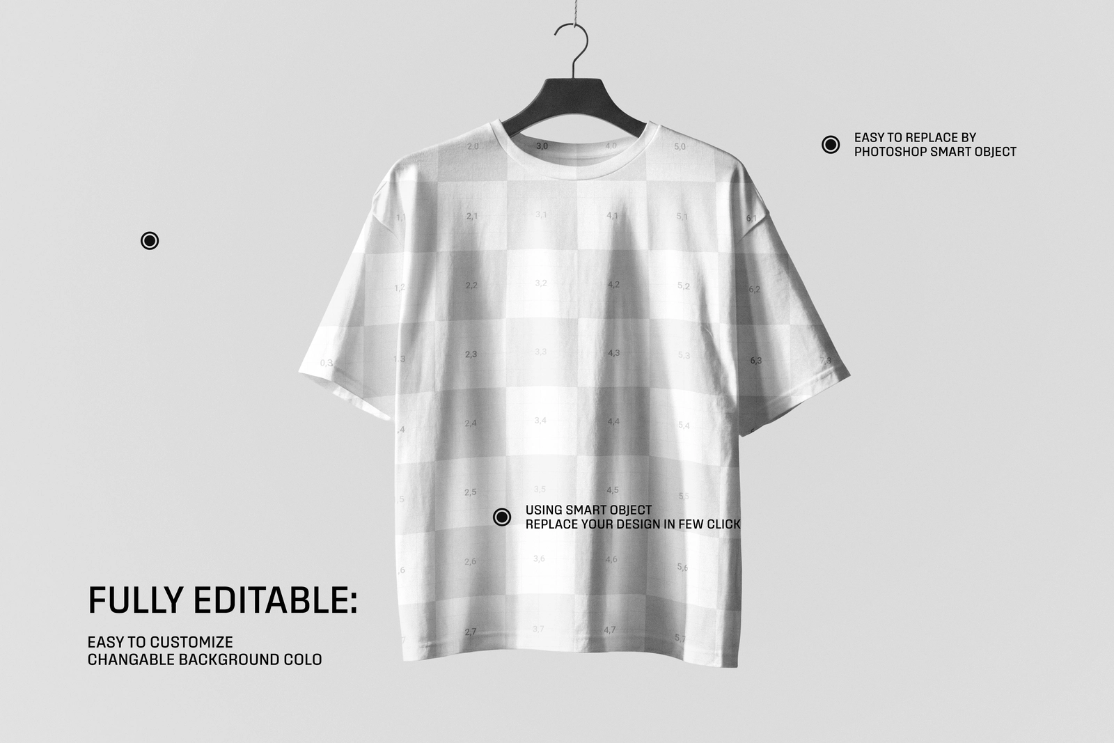 Free Hanging Oversized T-Shirt Mockup