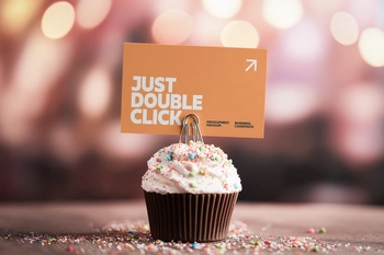 Free Business Card Mockup Bokeh Background