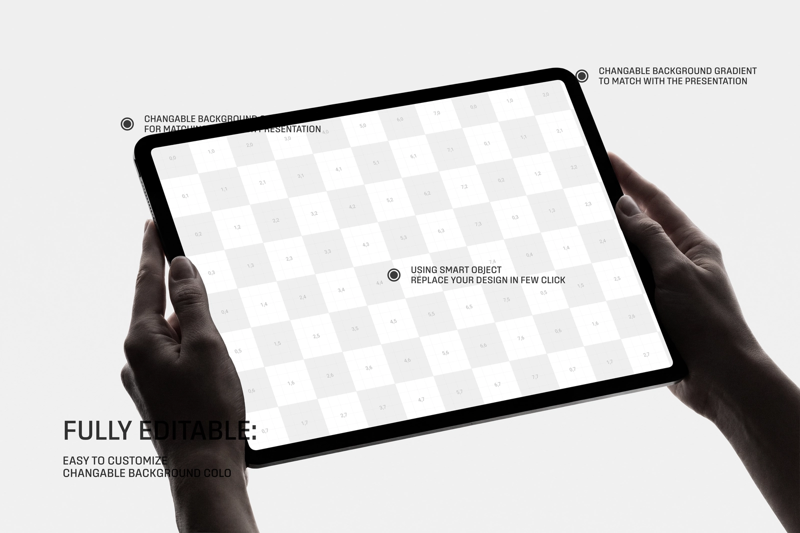 iPad Pro in Hands Angled Mockup