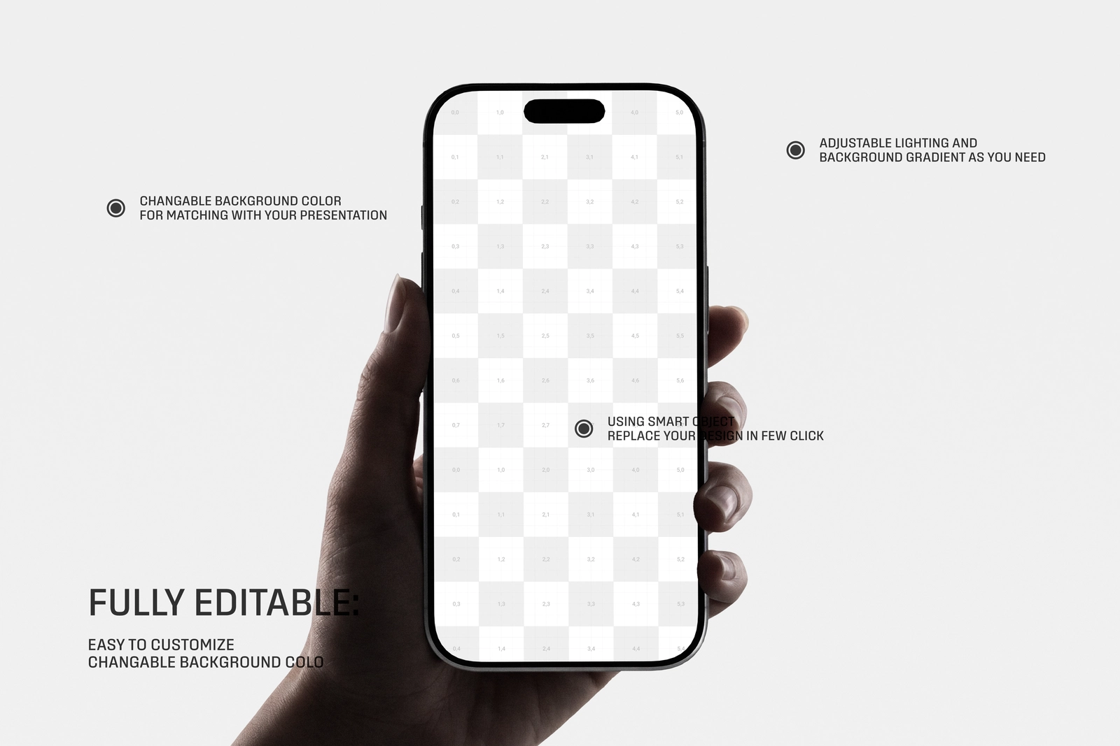 iPhone 17 Pro Front Hand Mockup