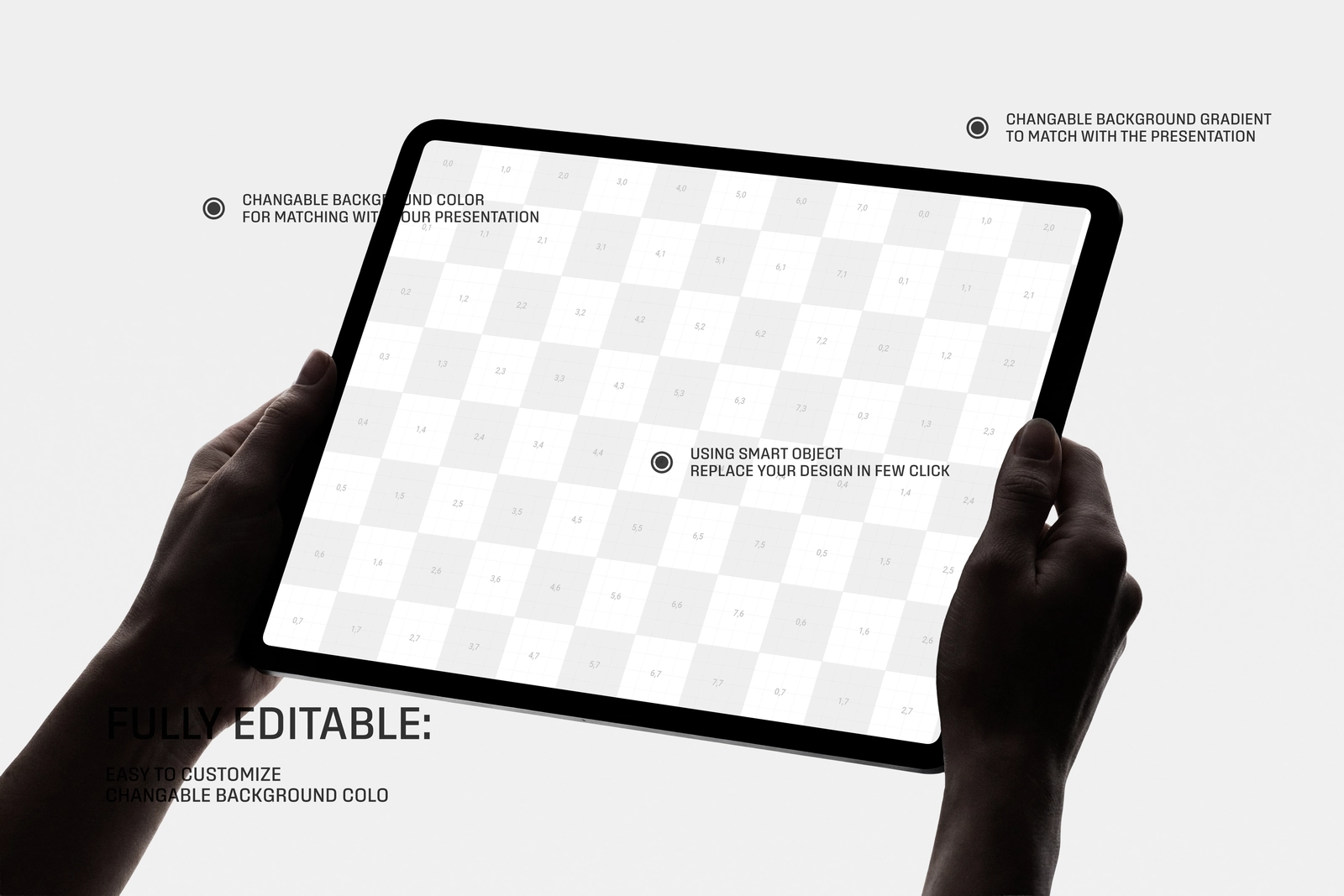 iPad Pro Landscape Hands Mockup