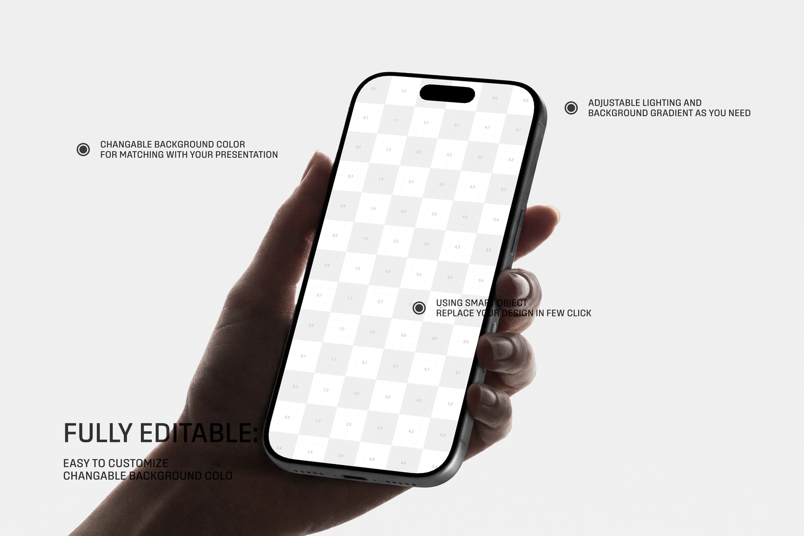 iPhone 17 Pro Angled Hand Mockup