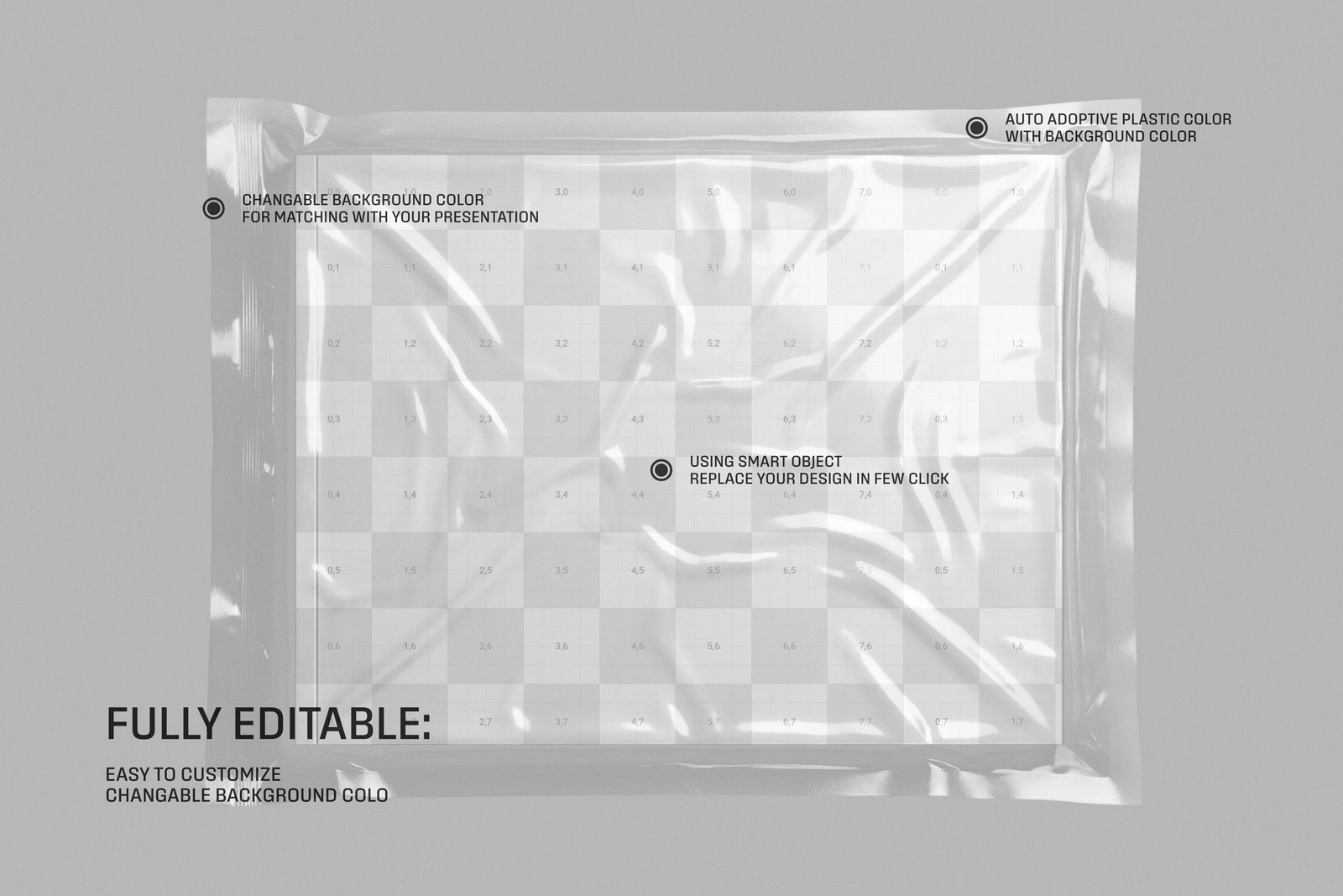Plastic Sealed Wrapped US Letter Landscape Magazine Mockup