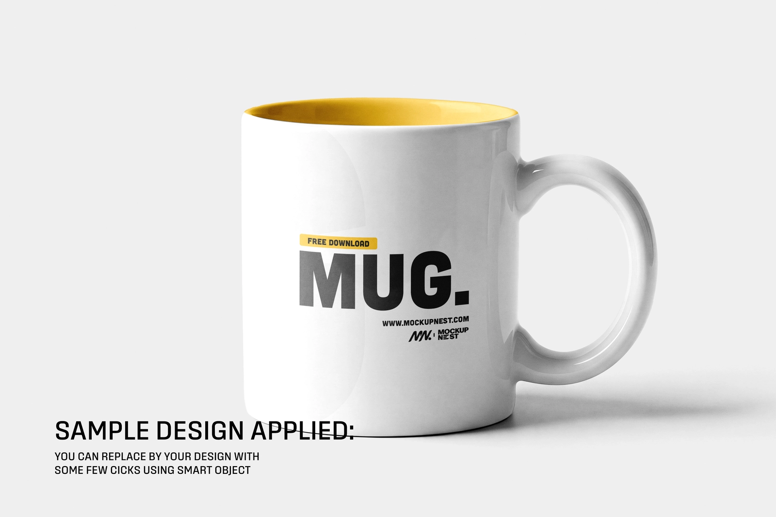Free Ceramic Mug Mockup In Studio Light