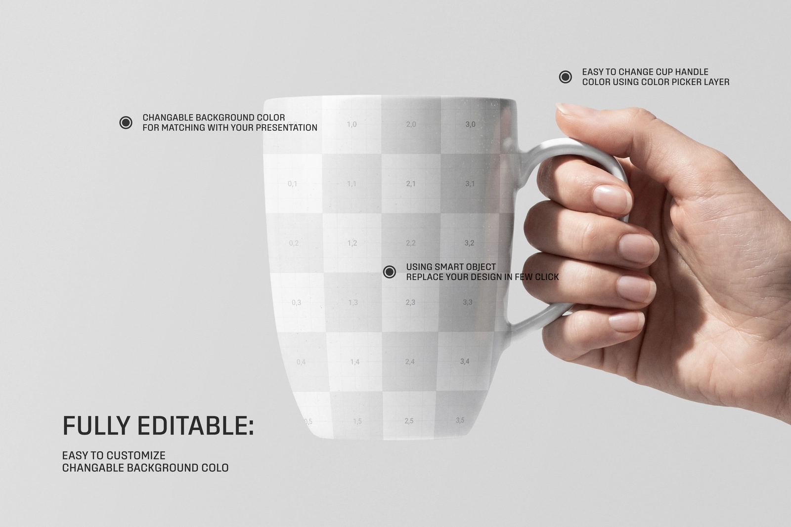 Branding Ceramic Coffee Mug Hand Mockup