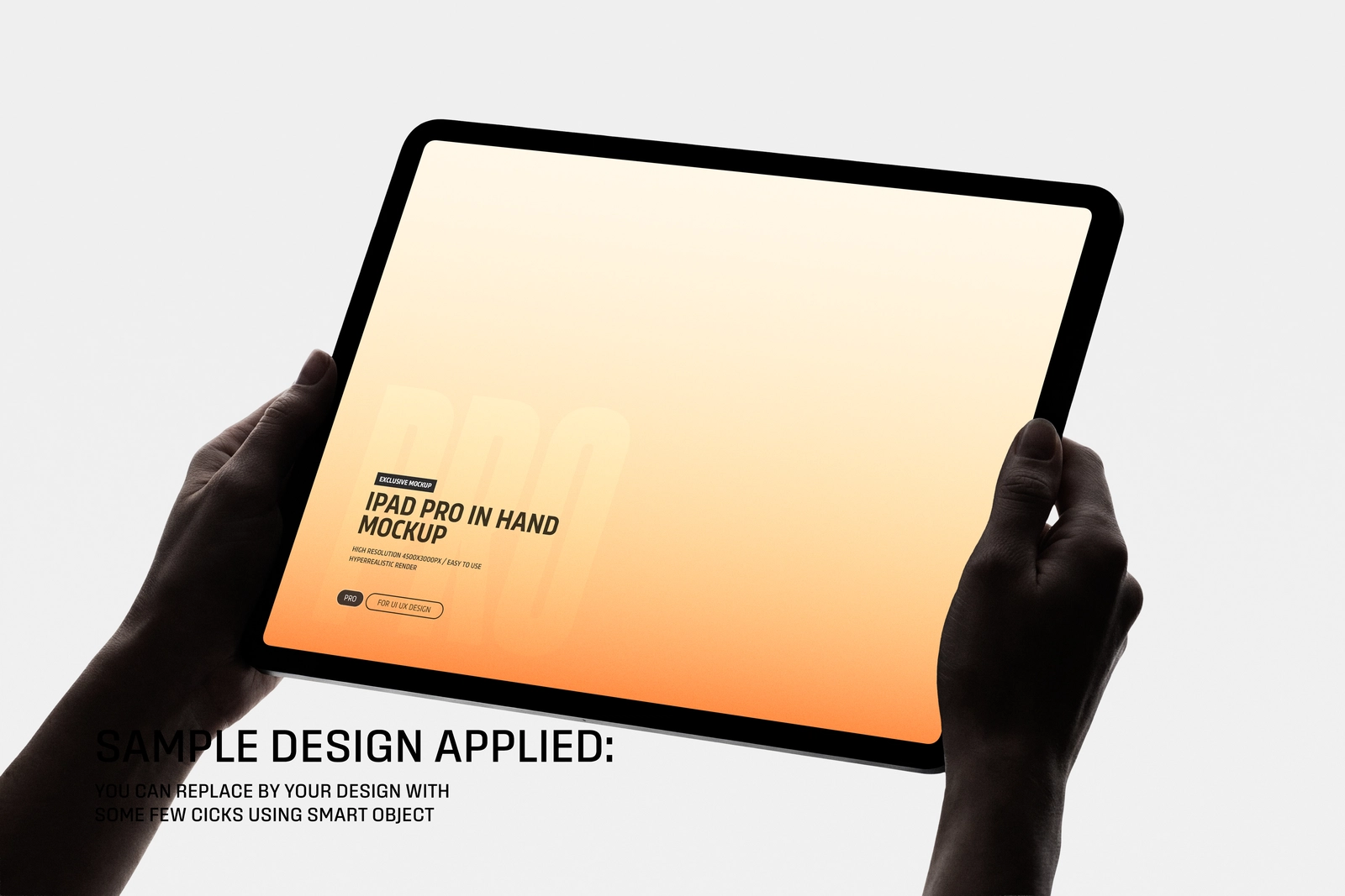 iPad Pro Landscape Hands Mockup