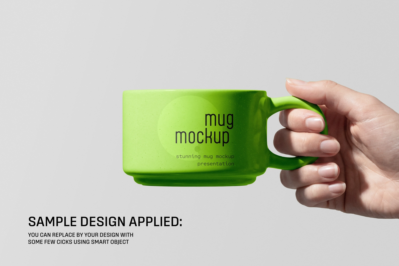 Ceramic Coffee Mug in Hand Mockup