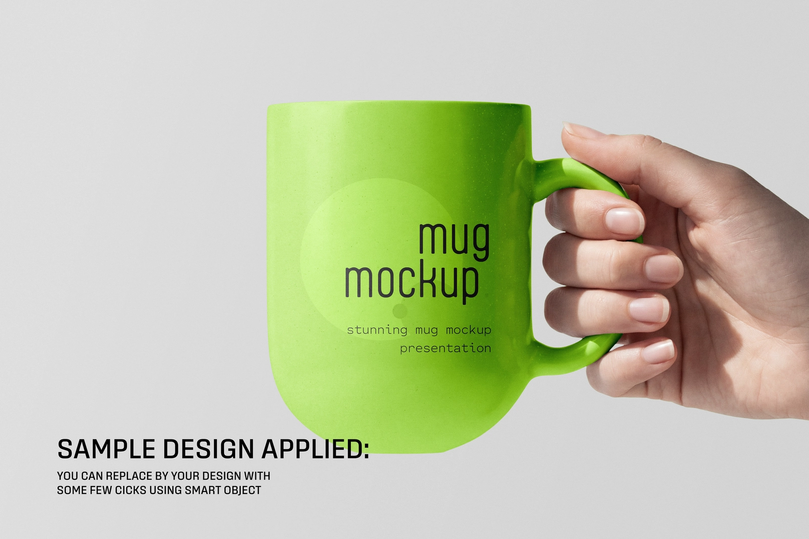 Modern Ceramic Coffee Mug Hand Mockup