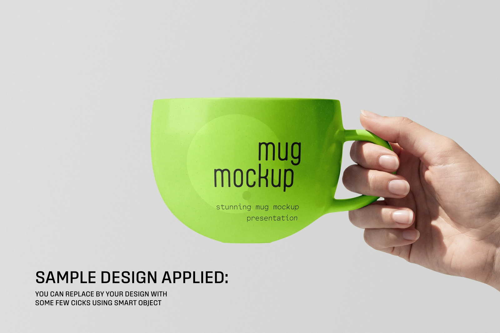 Isolated Hand Holding Coffee Mug Mockup