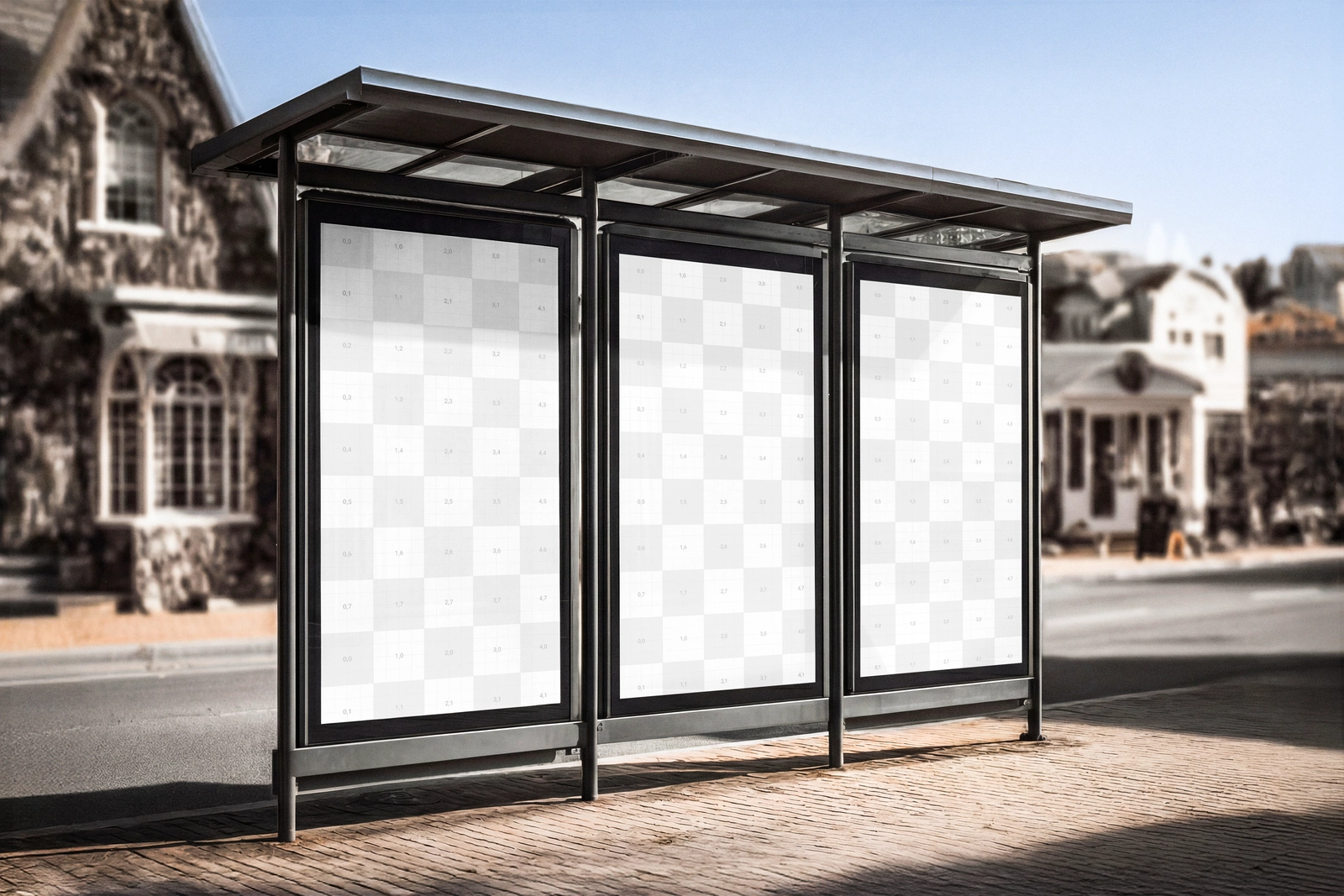 Free 3-Panel Billboard Mockup