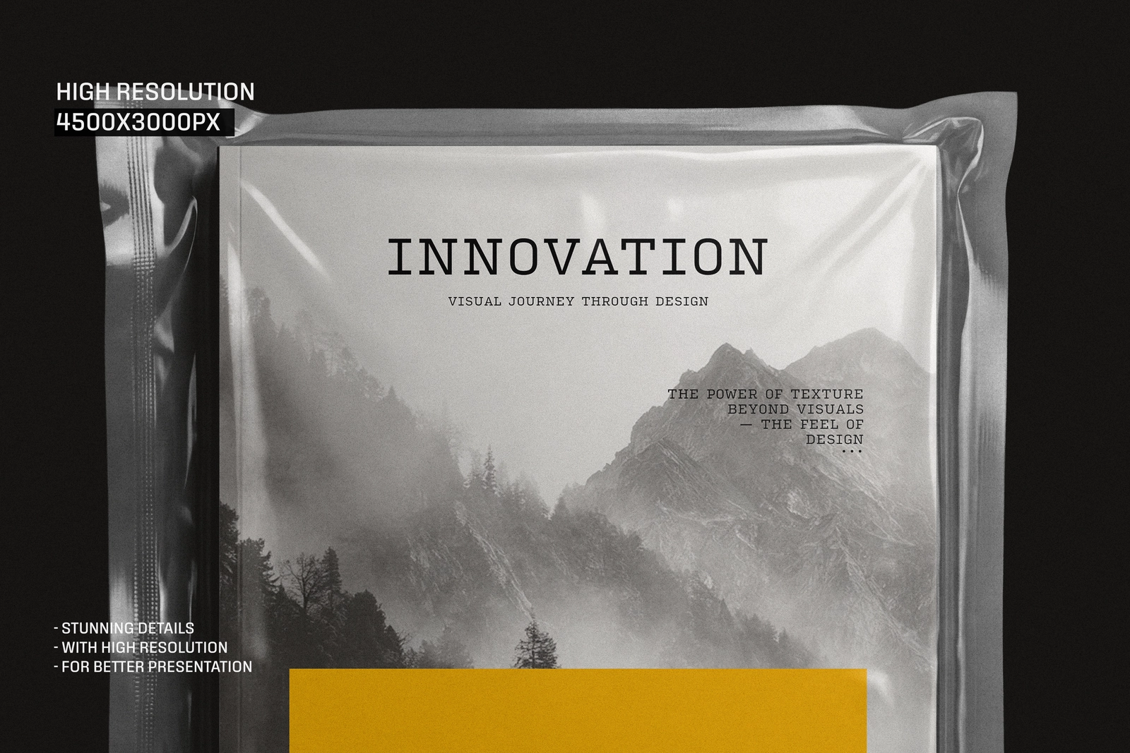 Plastic Sealed Wrapped A4 Magazine Mockup