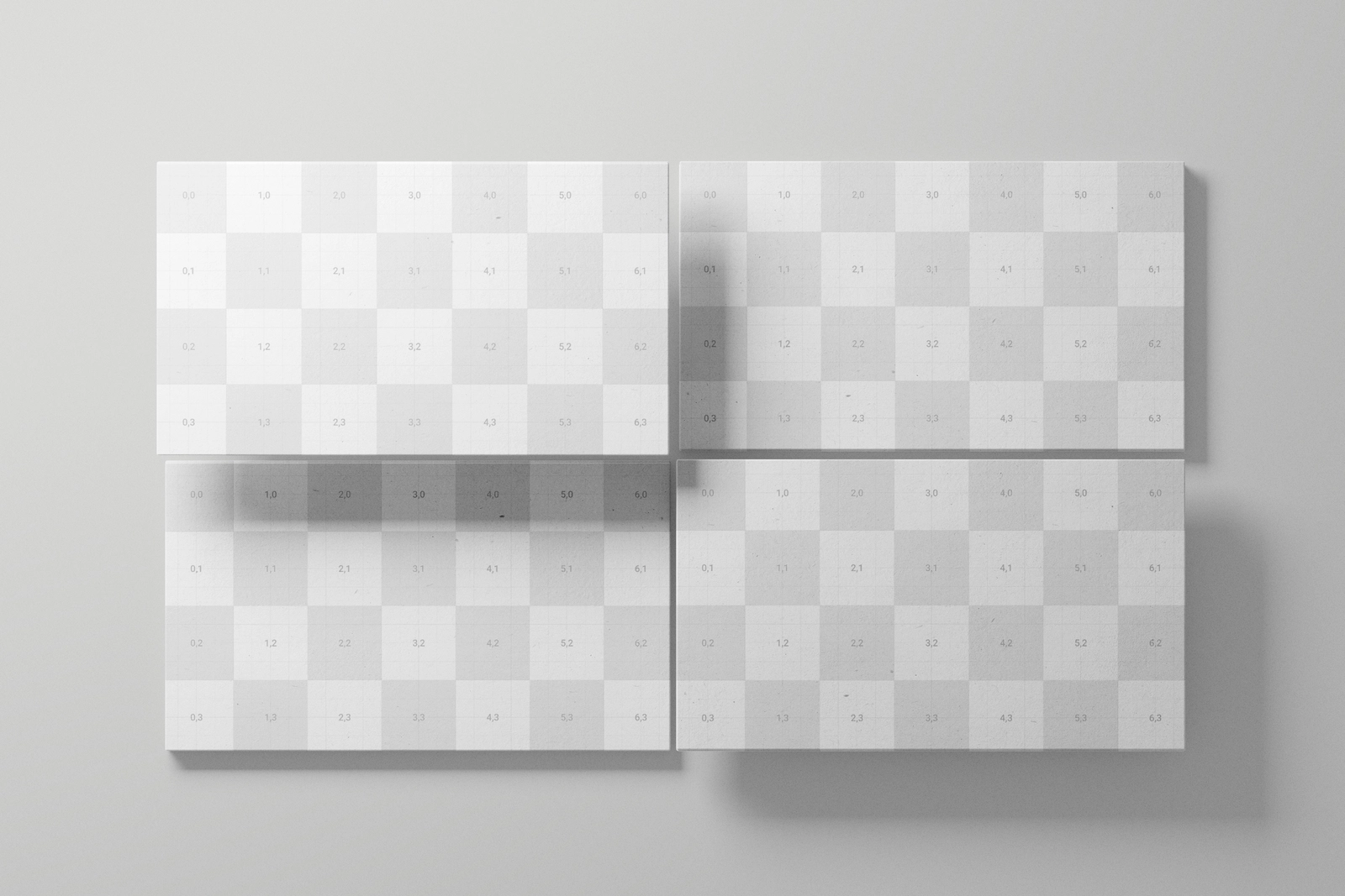 Free Business Card Mockup From Top View