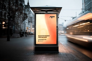 Free Bus Stop Banner Mockup Edit Online