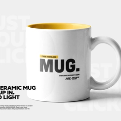 Free Ceramic Mug Mockup In Studio Light