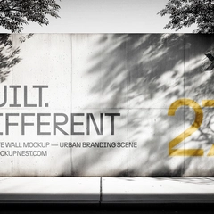 Free Concrete Wall Branding Mockup
