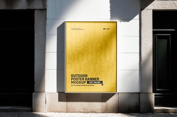 Free Outdoor Banner Poster Mockup