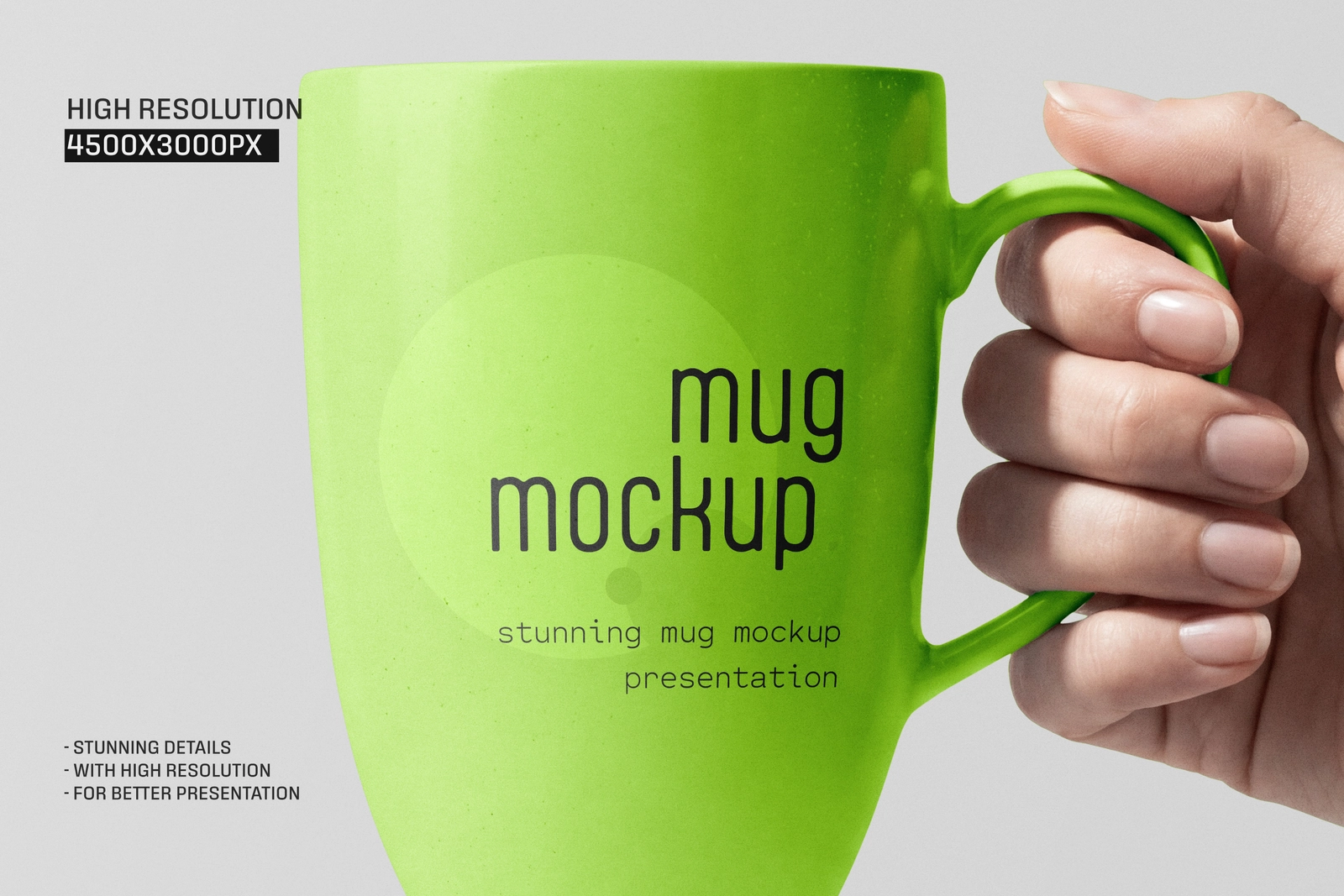 Branding Ceramic Coffee Mug Hand Mockup