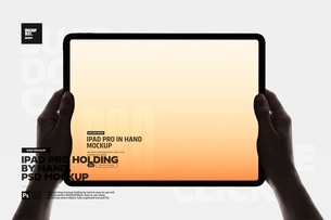 iPad Pro Front View Hands Mockup