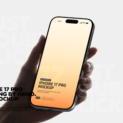 iPhone 17 Pro Angled Hand Mockup